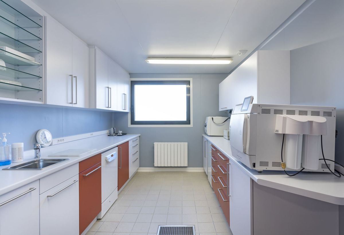 Salle de stérilisation, détail